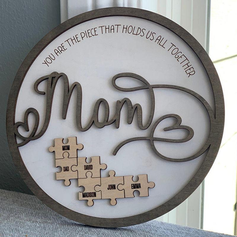 Paxley Wooden Puzzle Decorations for Mother's Day