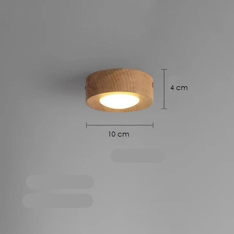 Paxley – Ceiling light made of walnut wood with LED spotlight