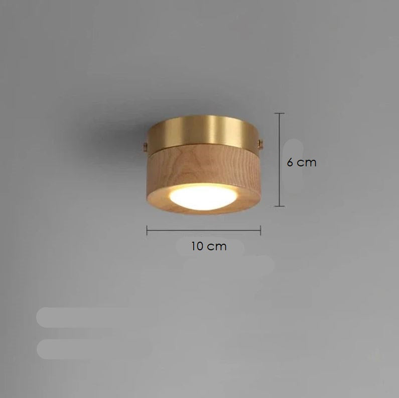 Paxley – Ceiling light made of walnut wood with LED spotlight