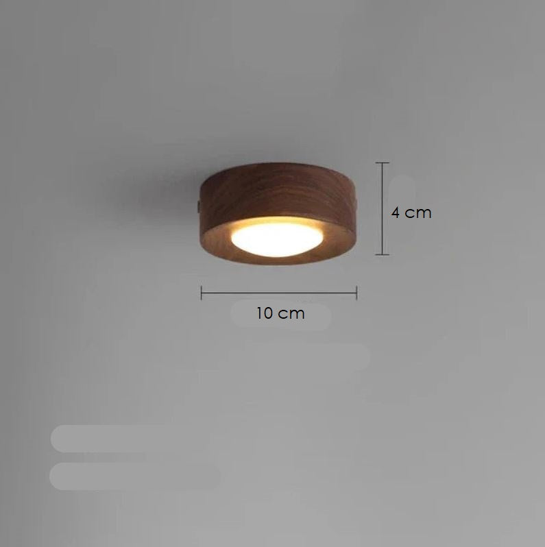 Paxley – Ceiling light made of walnut wood with LED spotlight