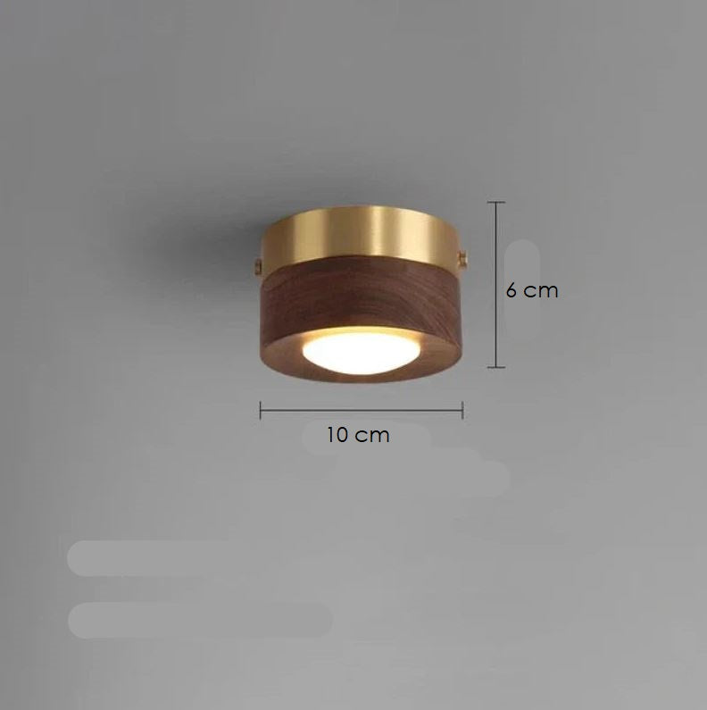 Paxley – Ceiling light made of walnut wood with LED spotlight