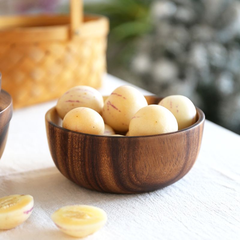 Rustic Bamboo Bowl Set