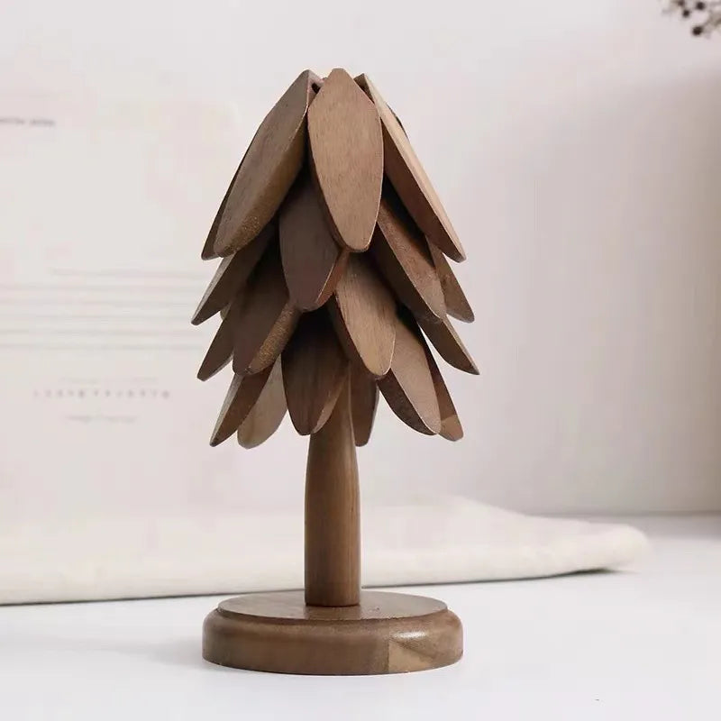 Paxley Wood Tree Folding Coaster Set
