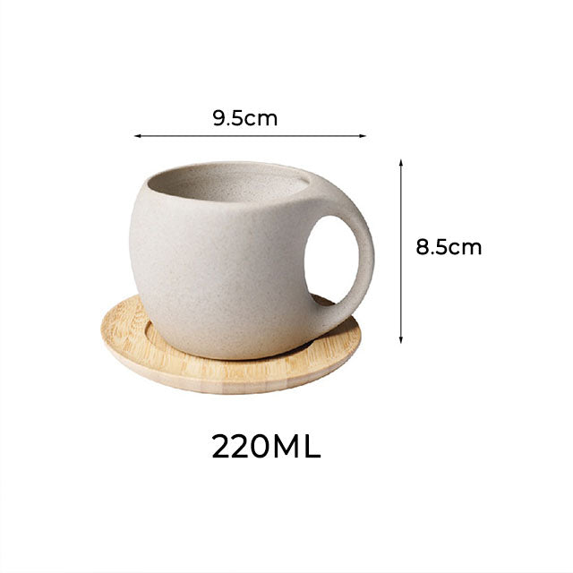 Paxley in Japanese style with wooden saucer