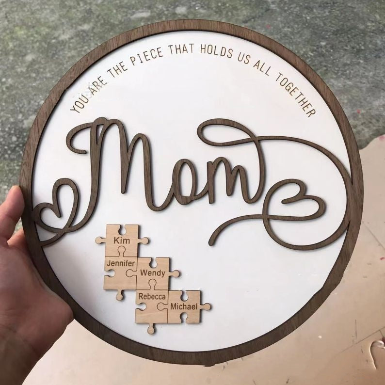 Paxley Wooden Puzzle Decorations for Mother's Day