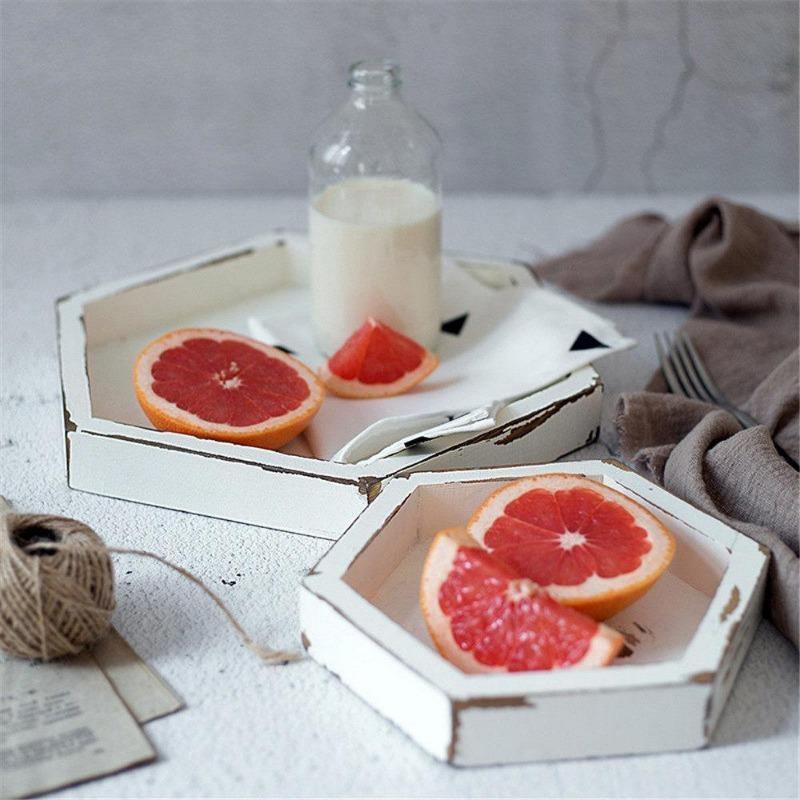 Paxley Wooden Tray Set | Rustic Design | Versatile Use | Decoration and Serving