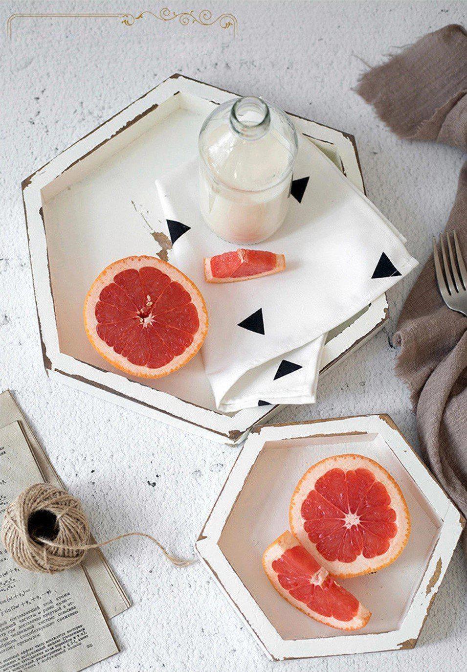 Paxley Wooden Tray Set | Rustic Design | Versatile Use | Decoration and Serving