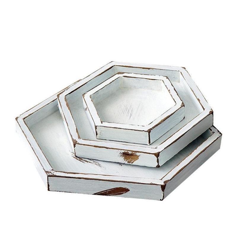 Paxley Wooden Tray Set | Rustic Design | Versatile Use | Decoration and Serving