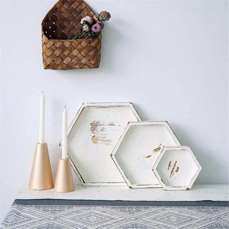 Paxley Wooden Tray Set | Rustic Design | Versatile Use | Decoration and Serving