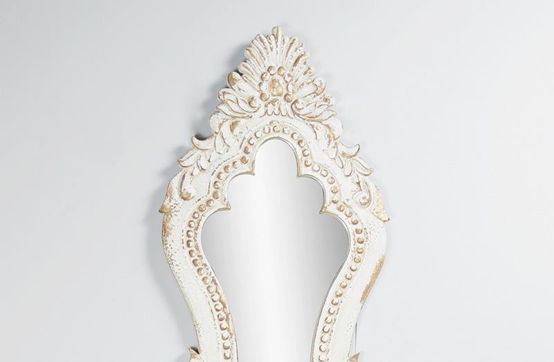 *GIANT* 50" HIGH Ornate Carved Wooden Mirror