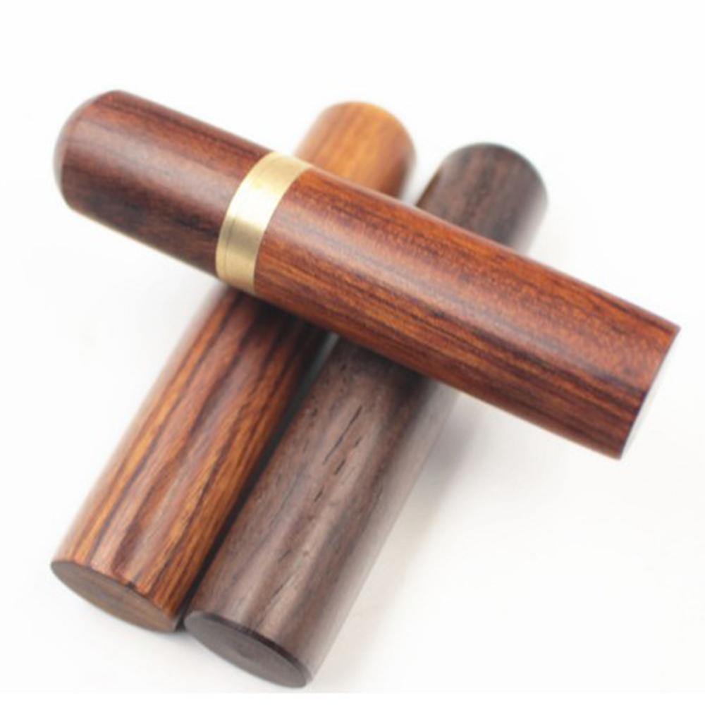 Paxley Sewing Needles Holder Storage Tube Wooden Box Hand Sewing Needles Case Leather Knitting Embroidery Repair Needles Container (Random)