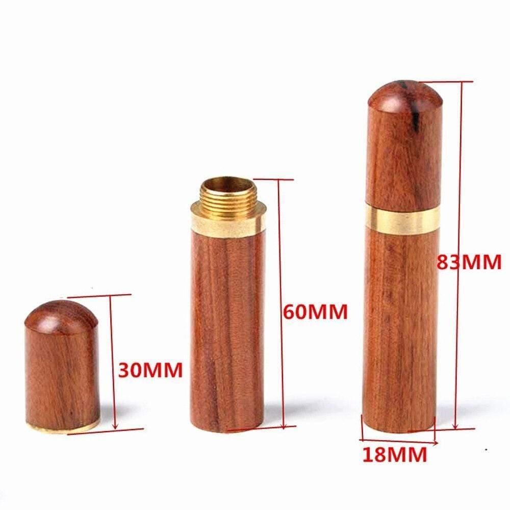 Paxley Sewing Needles Holder Storage Tube Wooden Box Hand Sewing Needles Case Leather Knitting Embroidery Repair Needles Container (Random)