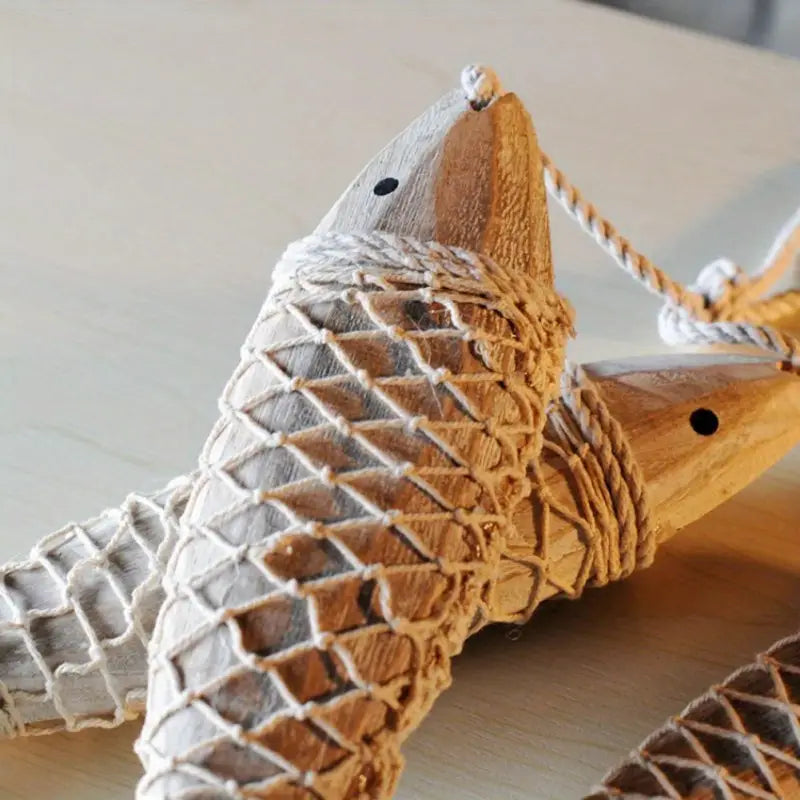 Paxley | Wooden Fish Decor | Handcrafted Set | Nautical Style