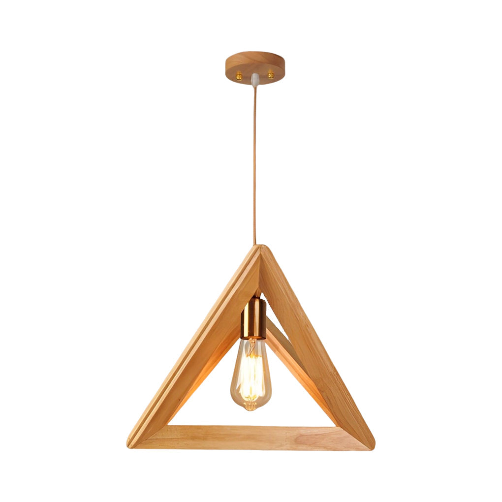 Paxley Pendant Light made of Wood Frame - Geometric, minimalist design for dining room and living room, Scandinavian style