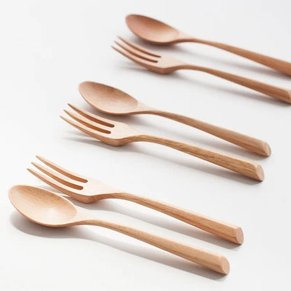 Eco-friendly Spoon and Fork Set in Bamboo