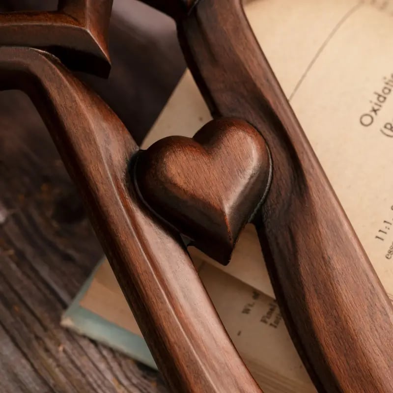 Paxley Heart Wooden Cross