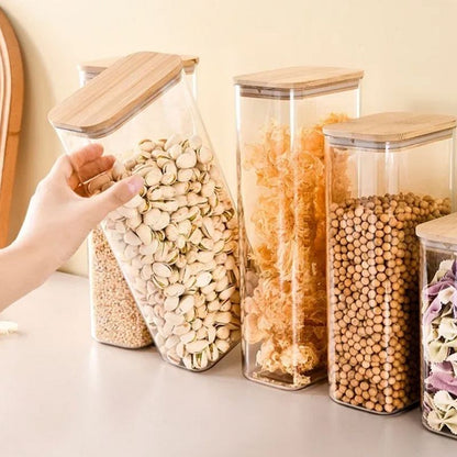 Glass Containers with Bamboo Lid