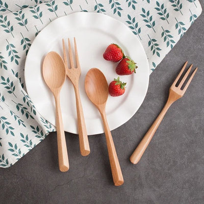 Eco-friendly Spoon and Fork Set in Bamboo