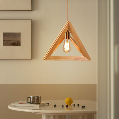 Paxley Pendant Light made of Wood Frame - Geometric, minimalist design for dining room and living room, Scandinavian style