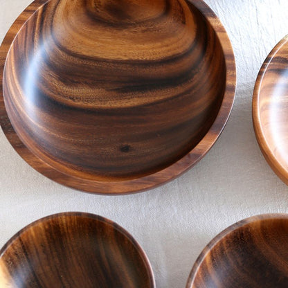 Rustic Bamboo Bowl Set