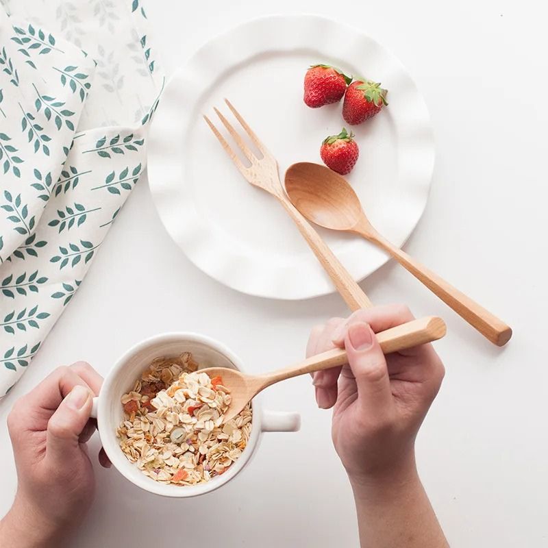 Eco-friendly Spoon and Fork Set in Bamboo