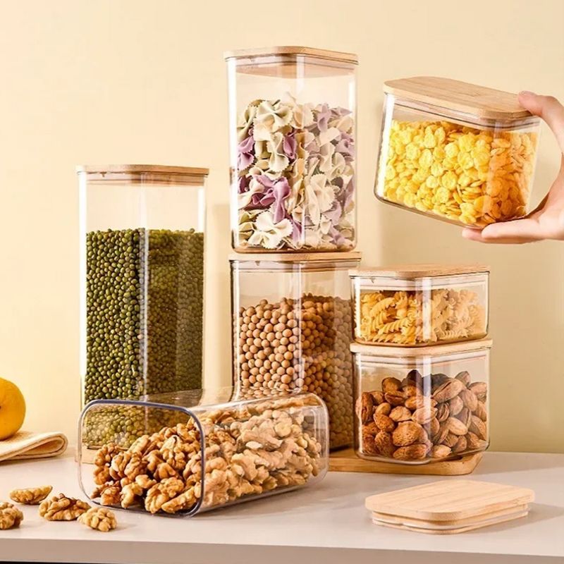 Glass Containers with Bamboo Lid