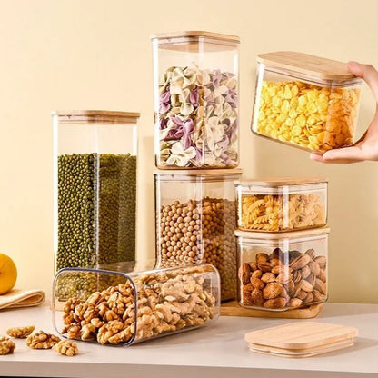 Glass Containers with Bamboo Lid