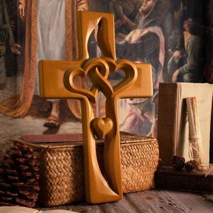 Paxley Heart Wooden Cross