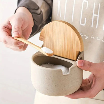 Ceramic Bamboo Spice Pots