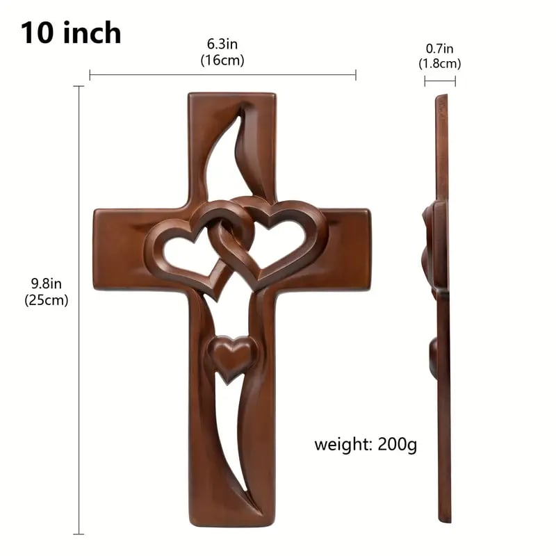 Paxley Heart Wooden Cross