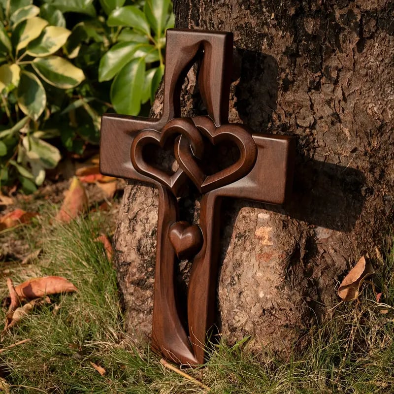Paxley Heart Wooden Cross