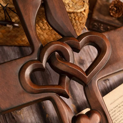 Paxley Heart Wooden Cross