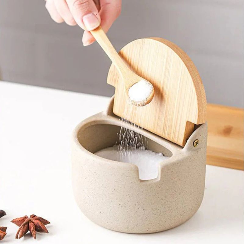Ceramic Bamboo Spice Pots