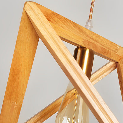 Paxley Pendant Light made of Wood Frame - Geometric, minimalist design for dining room and living room, Scandinavian style