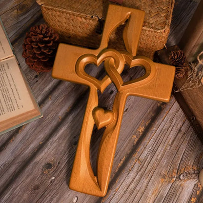 Paxley Heart Wooden Cross