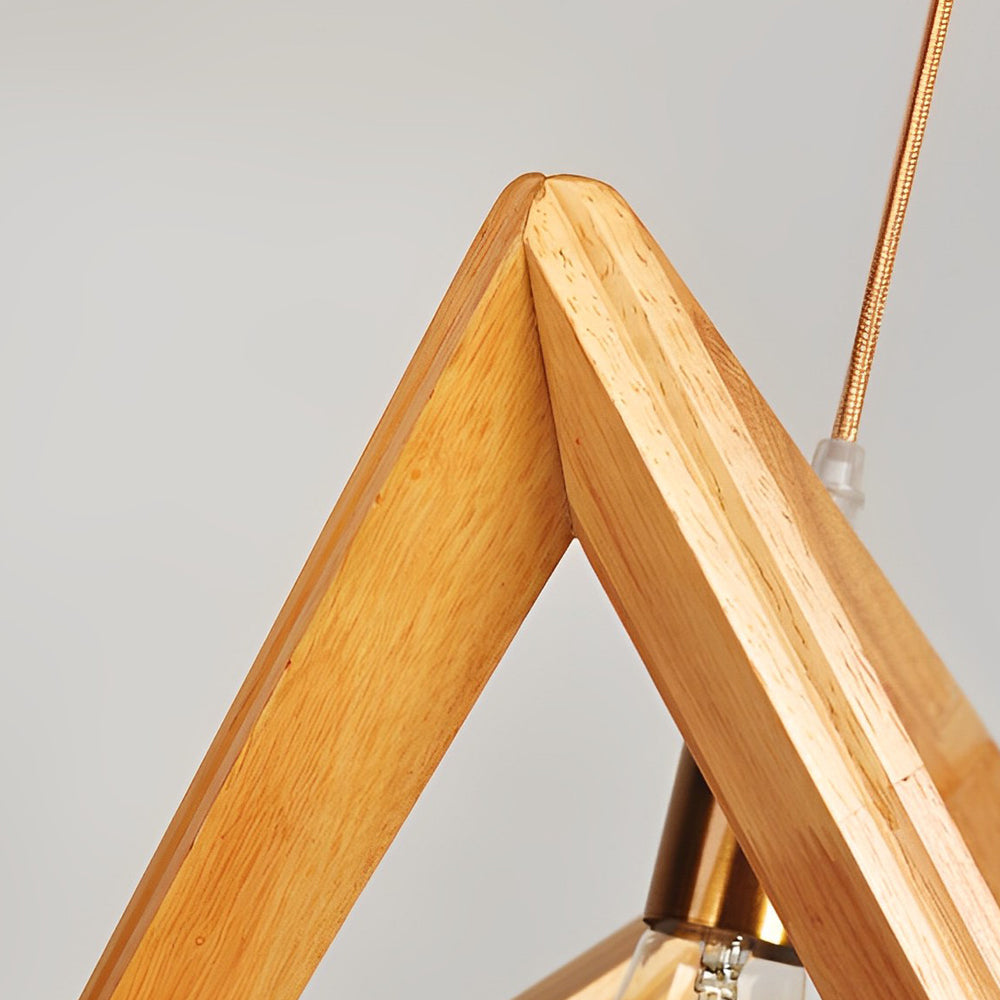 Paxley Pendant Light made of Wood Frame - Geometric, minimalist design for dining room and living room, Scandinavian style