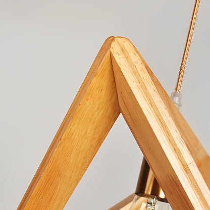 Paxley Pendant Light made of Wood Frame - Geometric, minimalist design for dining room and living room, Scandinavian style