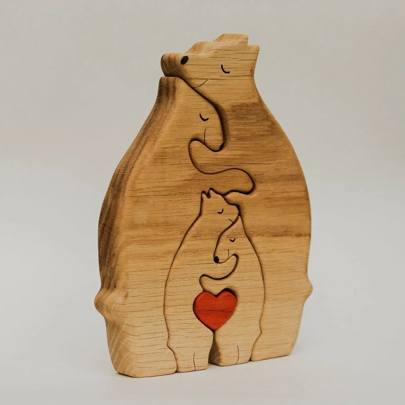 Paxley | Wooden Puzzle Decor | Beech Wood | Decorative Ornament 4 Bær