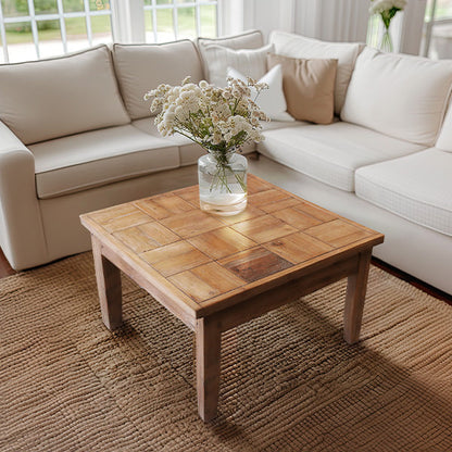 Paxley | Coffee Table | Square Wood Panel Top | Living Room Table