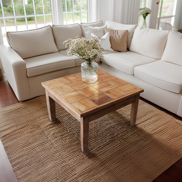 Paxley | Coffee Table | Square Wood Panel Top | Living Room Table