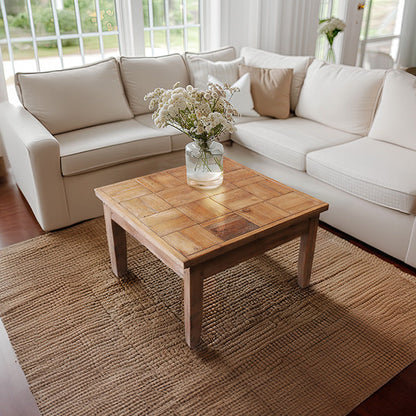 Paxley | Coffee Table | Square Wood Panel Top | Living Room Table