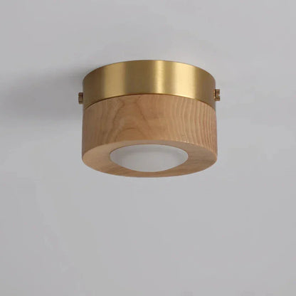 Paxley - Walnut Ceiling Lamp with LED Spotlight