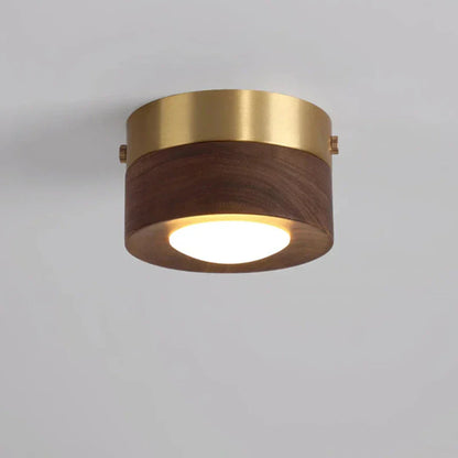 Paxley - Walnut Ceiling Lamp with LED Spotlight