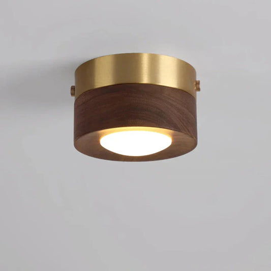 Paxley - Walnut Ceiling Lamp with LED Spotlight