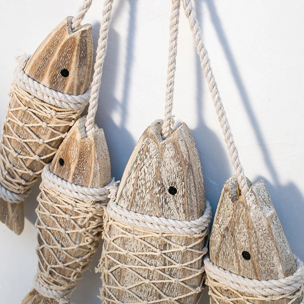 Paxley | Wooden Fish Decor | Handcrafted Set | Nautical Style