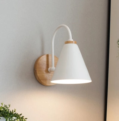 Paxley | Wall Light | Nordic Down Shade | Wooden Fixture White