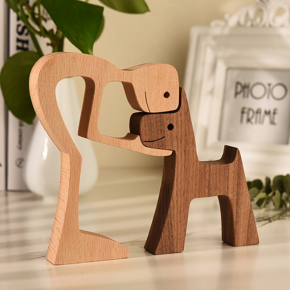 Paxley | Wooden Dog Sculptures | Nordic Design | Decorative Figures Stehen