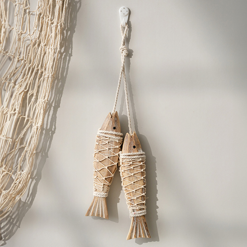 Paxley | Wooden Fish Decor | Handcrafted Set | Nautical Style Small - 20 cm
