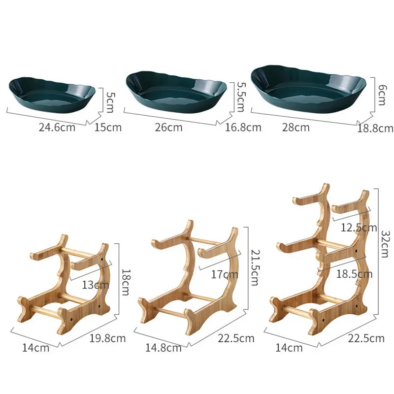Paxley Layered Wood Fruit Bowl