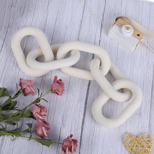 Paxley Nordic Hand Carved Wooden Necklace Link Rope